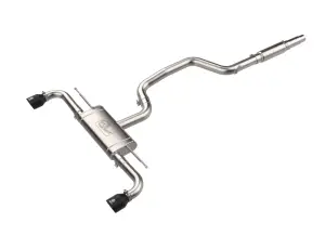49-36454-B | aFe Power MACH Force-Xp 3 To 2-1/2 Inch, 304 Stainless Steel Cat-Back Exhaust System With Black Tip For Volkswagen GTI (MKVIII) L4-2.0L (t)