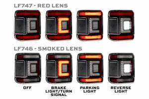 Morimoto - LF747 | Morimoto XB LED Low Profile Tail Lights For Jeep Wrangler JL | Red - Image 3