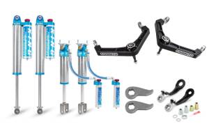 510-P1379 | Cognito 3 Inch Elite Billet Upper Control Arm Leveling Kit with King 2.5 Reservoir Shocks For Chevrolet Silverado / GMC Sierra 2500/3500 2WD/4WD