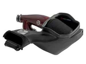 57-10031KR | aFe Power Track Series Red Kevlar Carbon Fiber Cold Air Intake System With Black Pro 5R Filter For Ford F-150 Raptor V6-3.5L (tt)