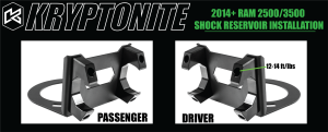 Kryptonite - KRSM14-46 | Kryptonite Death Grip Front Shock Reservoir Mount Kit For Ram 2500/3500 - 46MM Diameter Reservoir - Image 3