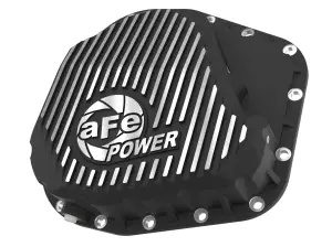 46-71490B | aFe Power Street Series Rear Differential Cover, Black With Machined Fins For Ford Diesel Trucks V8
