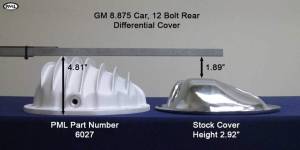 PML Covers - 6027-AC | PML Covers GM 8.875 12 Bolt Car Rear Differential Cover For Ford Camaro / Chevelle / El Camino / Monte Carlo / Nova | Natural As-Cast Finish - Image 2