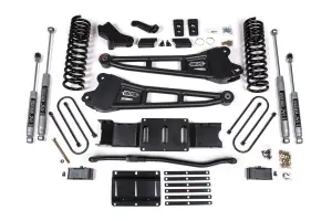 BDS2154H | BDS Suspension 4 Inch Lift Kit With Radius Arms For Ram 3500 4WD | 3 Inch Block Kit With OE Air Assist | NX2 Nitro Series Shocks | Diesel