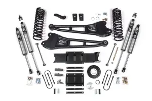 BDS2139PS | BDS Suspension 6 Inch Lift Kit With Radius Arms For Ram 3500 4WD Diesel | 4 Inch Block Kit | 8 Bolt Index Ring | Fox 2.5 Performance Series HTO Shocks