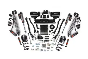 BDS2138PESB | BDS Suspension 4 Inch Extended Travel 4-Link Lift Kit For Ram 2500 4WD Diesel | Coilover & Fox 2.0 Hydro Bump Stop | Fox 2.5 Performance Elite Shocks