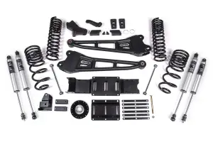 BDS2137PS | BDS Suspension 4 Inch Extended Travel Lift Kit With Radius Arms For Ram 2500 4WD Diesel | Coil Spring & Bump Stop Extension | Fox 2.5 Performance Series HTO Shocks