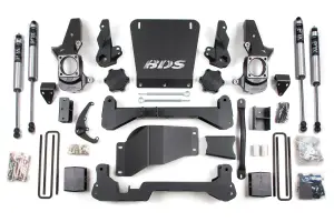 BDS1818FS | BDS Suspension 7 Inch Lift Kit For Chevrolet Silverado / GMC Sierra 2500HD / 3500HD 4WD | Rear 5 Inch Lift Block Kit | Narrow Track Knuckle | Fox 2.0 Performance Series Shocks