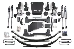 BDS190FS | BDS Suspension 7 Inch Lift Kit For Chevrolet Silverado / GMC Sierra 2500HD / 3500HD 4WD | Rear Leaf Springs | Standard Track Knuckle | Fox 2.0 Performance Series Shocks