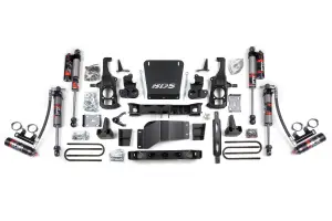 BDS197FPE | BDS Suspension 6.5 Inch Lift Kit For Chevrolet Silverado / GMC Sierra 2500HD / 3500HD | Rear Lift 5 Inch Block Lift With Overload | Fox 2.5 Performance Elite Shocks