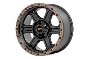 Rough Country - 79181217A | Rough Country 79 Series Wheel, 6X135 Bolt Pattern | Semi Gloss Black/Bronze / 18x9 / -12mm - Image 2