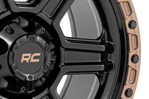 Rough Country - 79181217A | Rough Country 79 Series Wheel, 6X135 Bolt Pattern | Semi Gloss Black/Bronze / 18x9 / -12mm - Image 4
