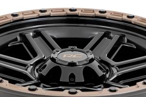 Rough Country - 79181217A | Rough Country 79 Series Wheel, 6X135 Bolt Pattern | Semi Gloss Black/Bronze / 18x9 / -12mm - Image 5