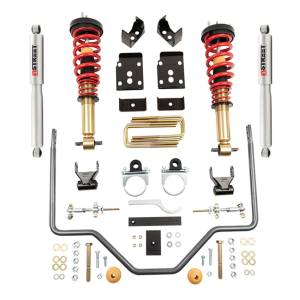 1000HK | Belltech 1 to 3 Inch Front / 5.5 Inch Rear Complete Lowering Kit with Height Adjustable Coilovers & Rear Sway Bar (2015-2020 F150 2WD/4WD)