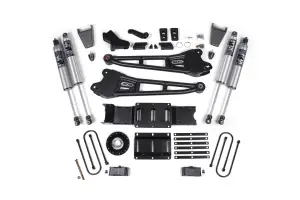 BDS2167PPS | BDS Suspension 4 Inch Extended Travel Lift Kit With Radius Arm For Ram 3500 4WD Diesel | Coilover / Rubber Bump Stop | Rear 2 Inch Lift Block Kit Without Overload | Fox 2.5 Performance Series HTO Shocks