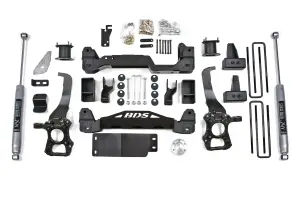 BDS2267H | BDS Suspension 6 Inch Lift Kit For Ford F-150 4WD | Rear 4 Inch Block Kit | NX2 Nitro Series Shocks