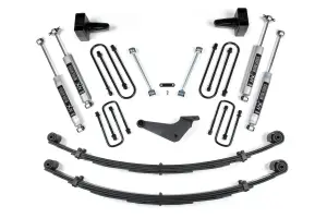 BDS315H | BDS Suspension 4 Inch Lift Kit For Ford F-250 / F-350 Super Duty 4WD | Square Front U-Bolt | Rear Lift With Factory Overload | NX2 Nitro Series Shocks