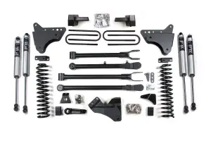 BDS329FS | BDS Suspension 4 Inch Lift Kit With 4-link For Ford F-250 / F-350 Super Duty 4WD Gas | Rear Lift Block Kit Without Factory Overload | Fox 2.0 Performance Series Shocks