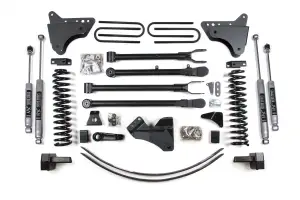 BDS339H | BDS Suspension 6 Inch Lift Kit With 4-Link For Ford F-250 / F-350 Super Duty 4WD Gas | Rear Lift 3 Inch Block Kit & Add-A-Leaf Without Overload | NX2 Nitro Series Shocks
