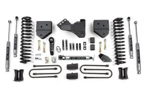 BDS344H | BDS Suspension 4 Inch Lift Kit For Ford F-250 / F-350 Super Duty 4WD Diesel | Rear Lift Block Kit With Factory Overload | NX2 Nitro Series Shocks
