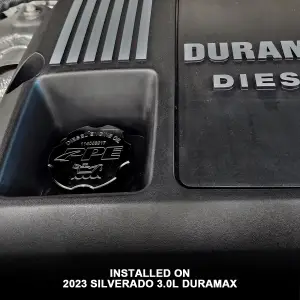Pacific Performance Engineering - 114003027 | PPE Performance Billet Aluminum Engine Oil Filler Cap For GM 6.6L/3.0L GM Duramax | Black Finish - Image 3