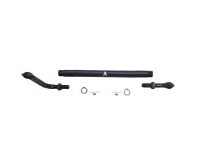 KIT137 | Apex Chassis Extreme Duty No Flip Drag Link Assembly For Jeep Wrangler JK 2.5 Ton | 2007-2018 | Fits Axles With 3.5" Or Less Lift | Black Aluminum