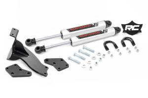 8749470 | Rough Country V2 Steering Stabilizer, Dual, 2.5-8 Inch Lifted For Ram 2500/3500