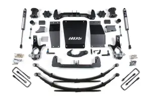 BDS707FS | BDS Suspension 6.5 Inch Lift Kit For Chevrolet Silverado / GMC Sierra 1500 4WD | Rear Leaf Springs | Cast Steel Factory Control Arm | Fox 2.0 Performance Series Shocks