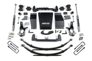 BDS707H | BDS Suspension 6.5 Inch Lift Kit For Chevrolet Silverado / GMC Sierra 1500 4WD | Rear Leaf Springs | Cast Steel Factory Control Arm | NX2 Nitro Series Shocks