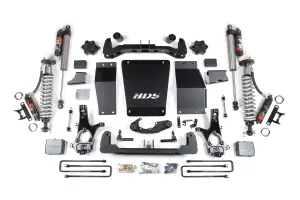 BDS711PES | BDS Suspension 6 Inch Lift Kit With Fox 2.5 Performance Elite Coilover For Chevrolet Silverado / GMC Sierra 1500 4WD | Rear Lift Block Kit | Aluminum / Stamped Steel Factory Control Arm | Fox 2.5 Performance Elite Shocks