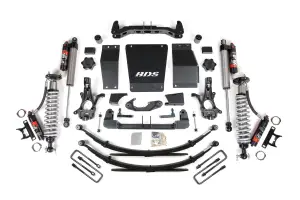 BDS717PES | BDS Suspension 6 Inch Lift Kit With Fox 2.5 Performance Elite Coilover For Chevrolet Silverado / GMC Sierra 1500 4WD | Rear Leaf Springs | Cast Steel Factory Control Arm | Fox 2.5 Performance Elite Shocks