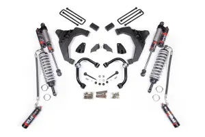 BDS724PES | BDS Suspension 3 Inch Lift Kit With Fox Coilover Conversion For Chevrolet Silverado / GMC Sierra 2500HD / 3500HD 4WD Diesel | Rear Lift Block Kit Without Factory Overload | Fox 2.5 Performance Elite Shocks