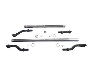 KIT600F-C72 | Apex Chassis Tie Rod & Drag Link Assembly, For Axle Upgrade Options Only For Jeep JL/JT | Polished Aluminum, Currie 72.5 Inch, Flip Kit