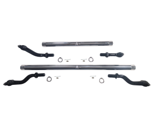 KIT601NF-DT72 | Apex Chassis 2.5 TON Tie Rod & Drag Link Assembly, For Axle Upgrade Options Only For Jeep JL/JT | Polished Aluminum, Dynatrac 72.5 Inch, No Flip Kit (With Lifts Over 4.5 Inch)