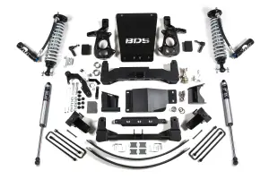 BDS743FDSC | BDS Suspension 8 Inch Lift Kit With Fox 2.5 Coilover DSC For Chevrolet Silverado / GMC Sierra 1500 4WD | Aluminum / Stamped Steel Factory Control Arm