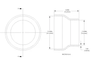 Afe - Advance Flow Engineering - 59-00208 | aFe Power Universal Products Coupler Kit, (4 x 3) Inch ID x 3 Inch L - Black - Image 2