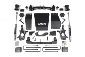 BDS901H | BDS Suspension 4.5 Inch Lift Kit For Chevrolet Silverado / GMC Sierra 1500 4WD | Cast Steel Factory Control Arm | Rear Lift 3 Inch Block Kit | NX2 Nitro Series Shocks