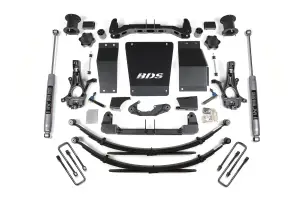BDS904H | BDS Suspension 4.5 Inch Lift Kit For Chevrolet Silverado / GMC Sierra 1500 4WD | Aluminum / Stamped Steel Factory Control Arm | Rear Leaf Springs | NX2 Nitro Series Shocks