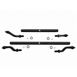 KIT120 | Apex Chassis - Jeep Wrangler JL & Gladiator JT - 2.5 Ton ProLock Tie Rod & Drag Link Assembly - Blk Aluminum - Dana 30 - NoFlip