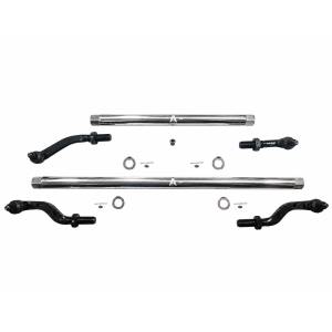 KIT125 | Apex Chassis KIT125 - Jeep Wrangler JL & Gladiator JT - 2.5 Ton ProLock Tie Rod & Drag Link Assembly - Polished Aluminum - Dana 30 - YesFlip