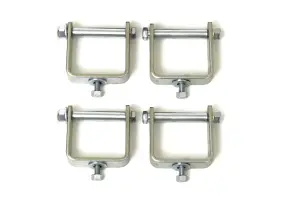 BDS228010 | BDS Suspension Bolt Style Spring Clamps | 2.5 Inch Wide | 4 Pack