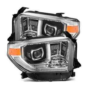 880838 | AlphaRex PRO-Series Halogen Projector Headlights Chrome for Toyota Tundra MK II (2014-2021)