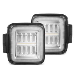 602030 | AlphaRex NOVA-Series Prismatic LED Tail Lights Clear for Jeep Wrangler JL