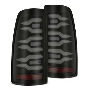 620006 | AlphaRex LUXX-Series LED Tail Lights Black for Chevrolet Silverado/GMC Sierra (1999-2006)