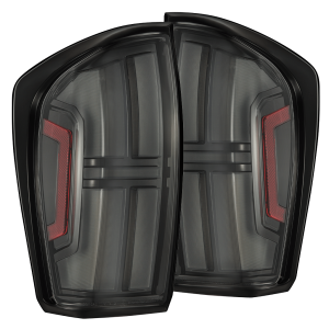 680082 | AlphaRex NOVA-Series Prismatic LED Tail Lights Black for Toyota Tacoma (2016-2023)