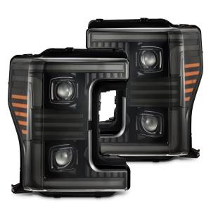 880320 | AlphaRex PRO-Series Halogen Projector Headlights Alpha-Black for Ford Super Duty MKII (2017-2019)