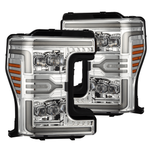 880347 | AlphaRex NOVA-Series LED Projector Headlights Chrome for Ford Super Duty MKII (2017-2019)