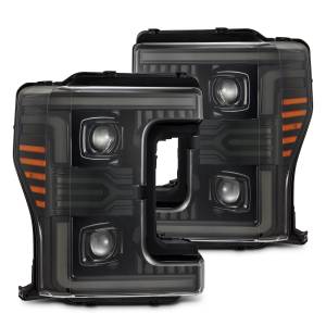 880322 | AlphaRex LUXX-Series LED Projector Headlights Alpha-Black for Ford Super Duty MKII (2017-2019)