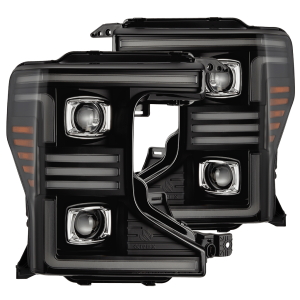 880344 | AlphaRex PRO-Series Halogen Projector Headlights Black for Ford Super Duty (2020-2022)