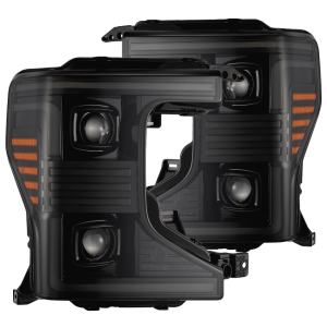 880345 | AlphaRex PRO-Series Halogen Projector Headlights Alpha-Black for Ford Super Duty (2020-2022)